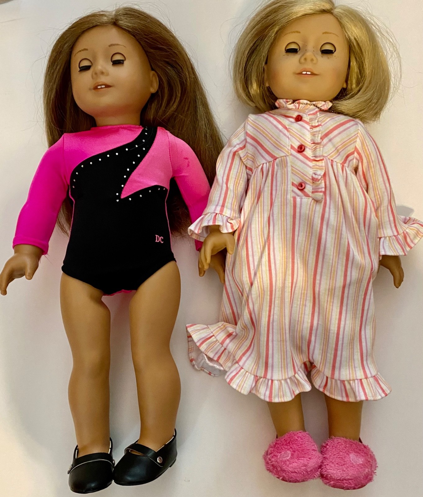 Lot of 2 American Girl Dolls with Clothes and Shoes Blonde Hair