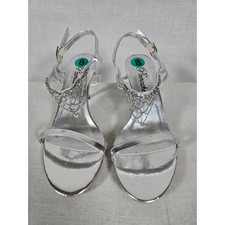 Panache Silver Rhinestone Evening Heels | Siz...
