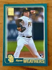 2021 Topps Archives - 2001 Topps Ryan Weathers RC SSP 70th Emblem Variation 