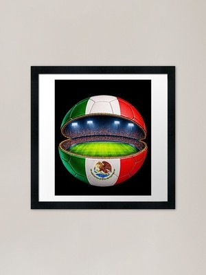 Mexiko Fußball Stadion Ball Design F gerahmtes Wandbild Poster Leinwanddruck Bild