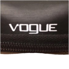 Vogue Sunglass Hard Case Designer Zippered Black Shell 6.5" x 2.5" Very Nice