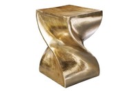 Beistelltisch Metall In Gold H: 45 Cm Handarbeit Design Tisch Ablage Podest