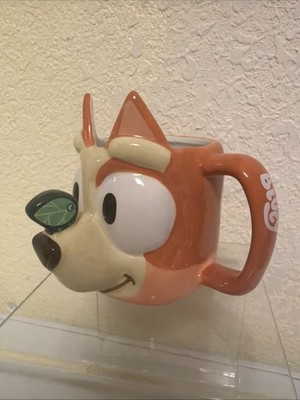 Zak Designs Bluey ''Bingo'' Sculpted Ceramic Mug with Walking Leaf