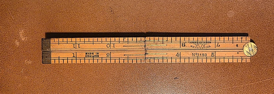 Ancien Mètre miniature de poche anglais XX° siècle (12 inches) - Photo 4/4