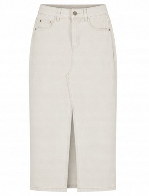 Elastischer Jeans-Bleistiftrock mit Schlitz Denim M midi 6097