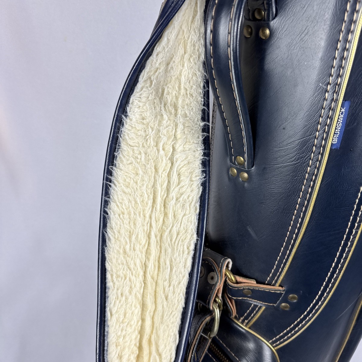 Vintage Brunswick Club King Golf Bag - Blue Leather | eBay