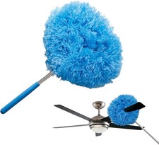 Extendable Ceiling Fan Duster Microfiber Dust Cleaner Brush Telescopic Pole