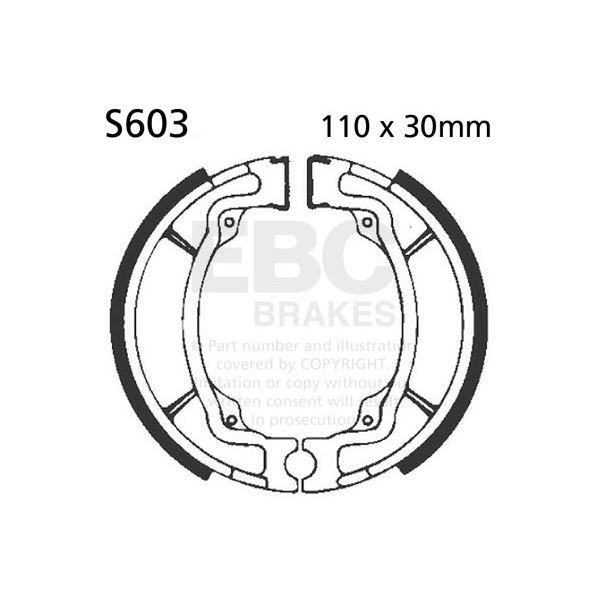 EBC Brake Shoe Set (5) 5 Rear Left for Suzuki GT 50 KEN 1977 - 1980