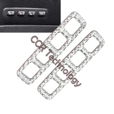 Silver Real Carbon Fiber Door Seat Button Frame Cover Fits 06-13 IS250 IS350 ISF