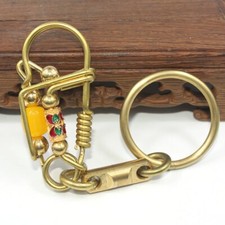 Handmade Brass Keychains Keyrings Brass Key Chain Key Holder Belt Clip Gifts