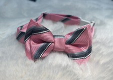 6-18 months Pink Gray BOW TIE New Born baby boy - Valentines Day