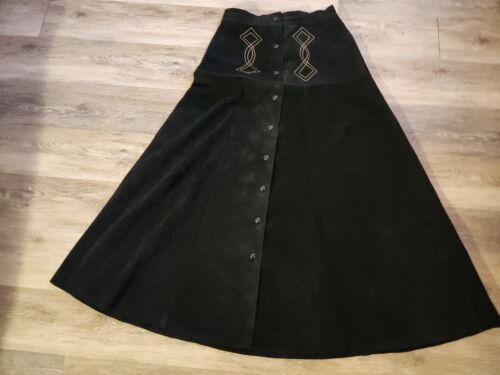Vintage Bagatelle Black Nubuck Leather Suede West… - image 1