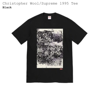 New Christopher Wool x Supreme 1995 Tee - Black - Size Medium 