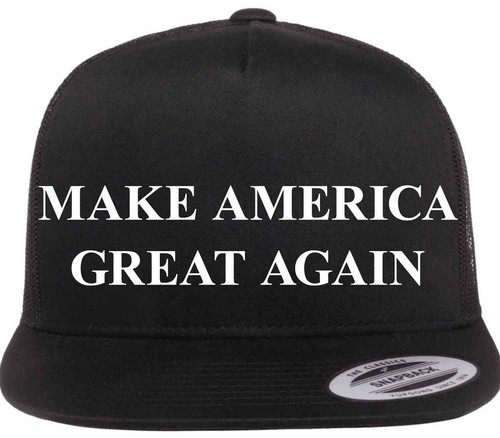 Donald Trump 2020 MAGA Make America Great Again Fight Hat Flat Bill Trucker Cap - Picture 2 of 17