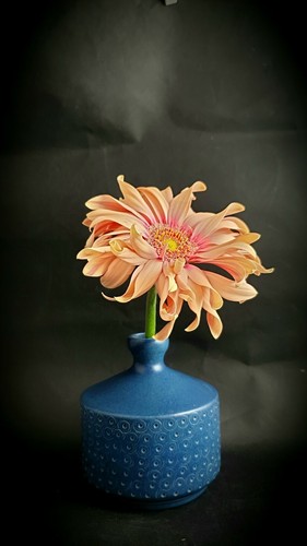 Wilhelm Kagel Patenkirchen Vase R blau art pottery germany  H.:11 cm - Bild 3 von 11