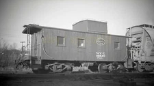 1967 NYC New York Central Caboose #18820 @ Fultonham NY - Vtg Railroad Negative
