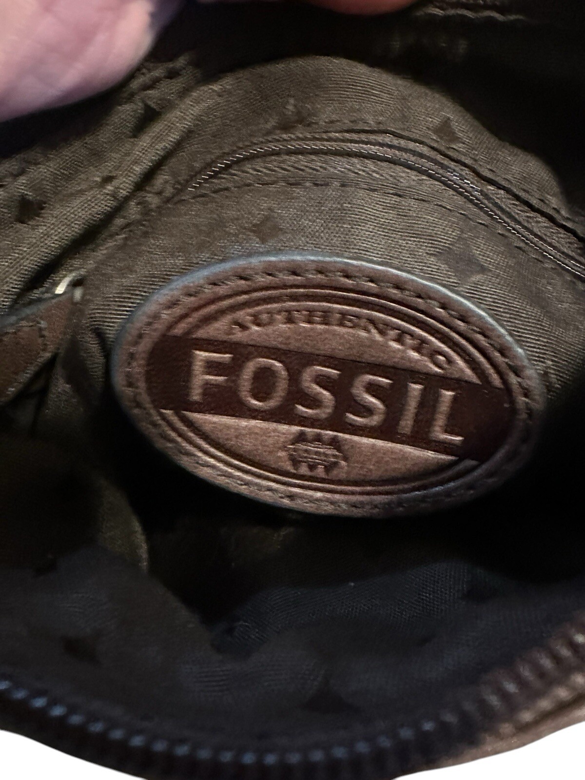 FOSSIL Brown Beige Adjustable Lined shoulder stra… - image 11