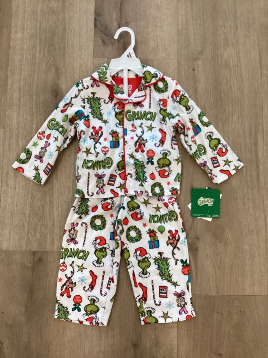 NWT HOW THE GRINCH STOLE CHRISTMAS PAJAMAS SET BABY BOYS OR GIRLS VARIOUS  SIZES