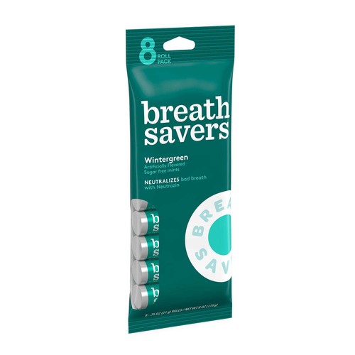 (3 Pack) Breath Savers Wintergreen Sugar Free Mints, 8 Count - Picture 2 of 7