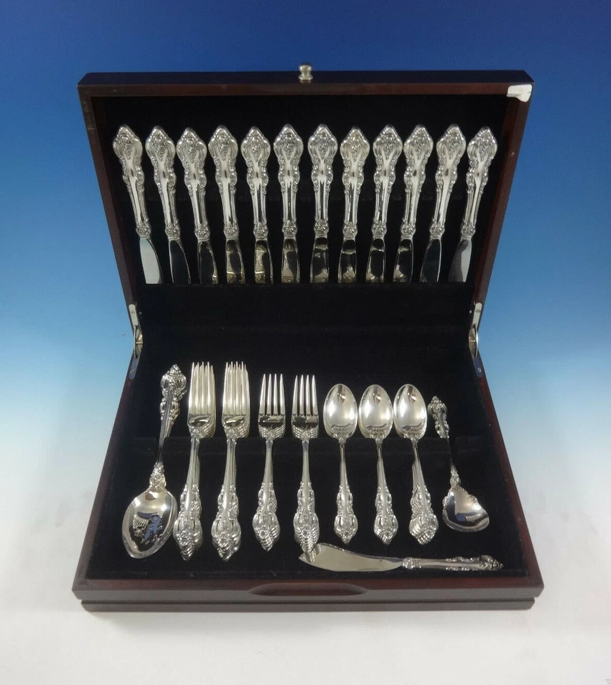 Juego de cubiertos de plata de ley El Grandee by Towle para 12 servicio 52 piezas Foto 2 de 4