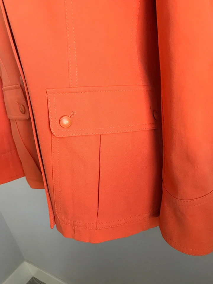 EUC Escada женщин ярко оранжевый блейзер sze 36 США 6 + карманы - Изображение 2 из 4