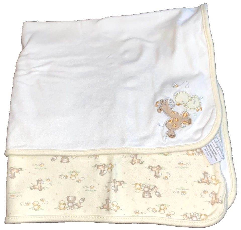 M9 WOW 复古 First IMPRESSIONS 长颈鹿鸭熊球衣针织婴儿床毯 — 第 2/4 张图片