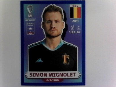 2022 Panini FIFA World Cup Qatar BLUE Border Parallel Stickers #FRA1 - #CRO20