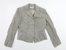 Emanuel Ungaro Womens Beige Jacket Blazer Size 10 Button