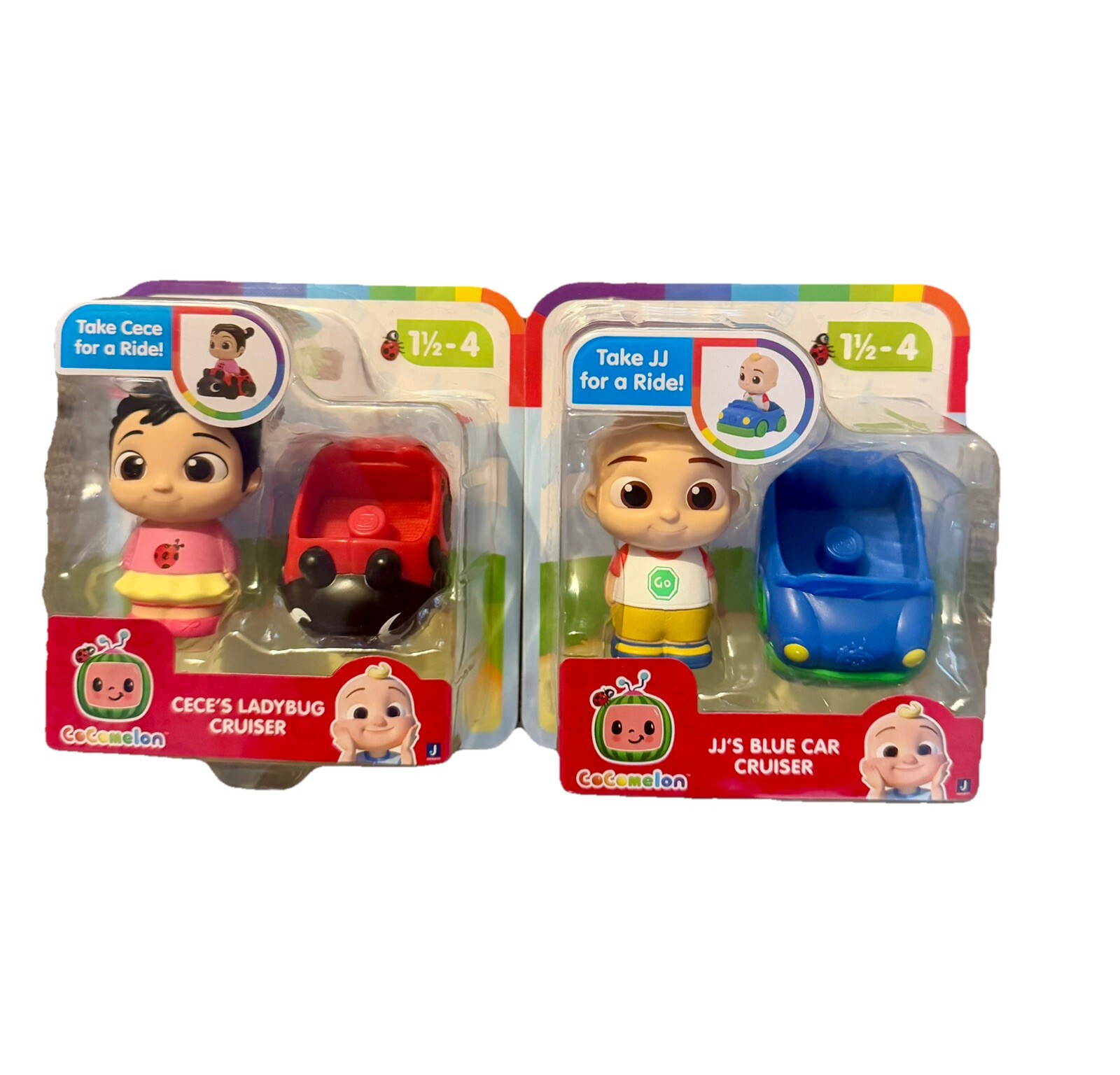 Cocomelon Car Cruiser Kids Toy Set JJ and CeCe NEW SET OF 2