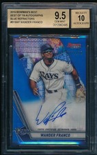 BGS 9.5/10 WANDER FRANCO AUTO 2019 Bowman's Best BLUE REFRACTOR /150 RC GEM MINT