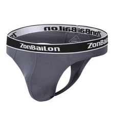 Zonbailon Men Underwear Thongs Sexy Bamboo Soft T-back TAGLESS Comfort Waistband