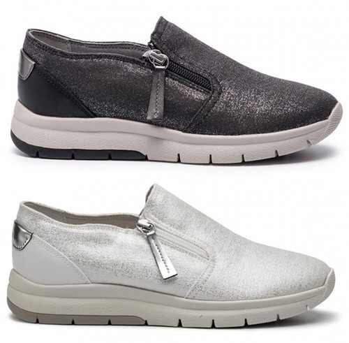 GEOX CALLYN D929GA scarpe donna sneakers pelle camoscio tessuto zeppa  cerniera | eBay
