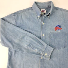 Vintage Planet Hollywood Mens Shirt Size Medium Seattle Button Down L/S USA