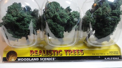Woodland Scenics 3 Realistic Trees/N HO O Scale/New/Person Not Inc/New/3-4 Inch