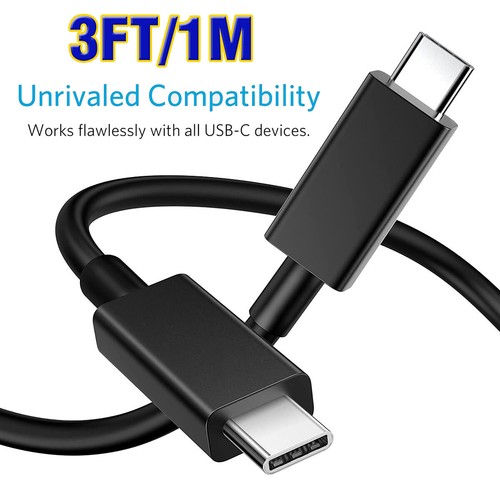 3ft USB-C to USB-C Fast Charge Cable Data Cord For LG G7 G8 V30 V40 V60 ThinQ 5G