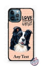 Border Collie Dog face Pet Love Word Personalized Phone Case Cover fit iPhone