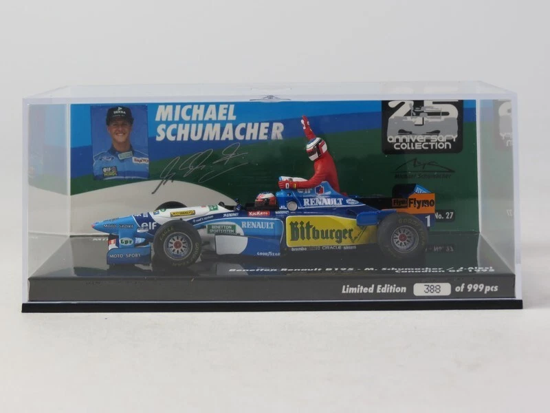 Minichamps Benetton B195 Schumacher taxi Alesi Canada GP 1995 WC 1/43 517950601 - Immagine 3 di 4
