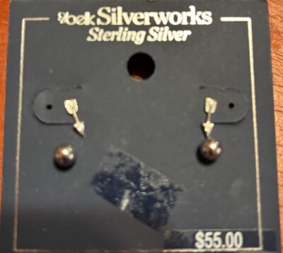 Belk Silverworks Sterling Silber Ohrhänger Kugel mit Pfeilen in Ohr Ohrringe Neu