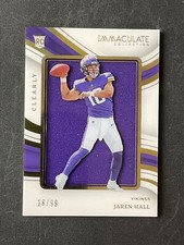 2023 Immaculate Collection #IRJ-JHA Jaren Hall Minnesota Vikings Patch RC! /99