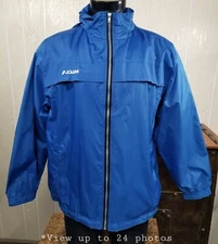 Joluvi Men's Club Pro Windbreak Jacket Blue Full Zip Sz S *Packable *Hidden Hood