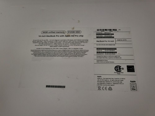 Apple MacBook Pro 14" (512GB SSD, Apple M2 Pro, 3.40 GHz, 16GB) Laptop -... - Picture 2 of 5