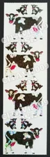 HAMBLY STUDIOS STICKERS SHEET PRISMATIC COW CALFS FARM ANIMAL RETIRED RARE 1980s