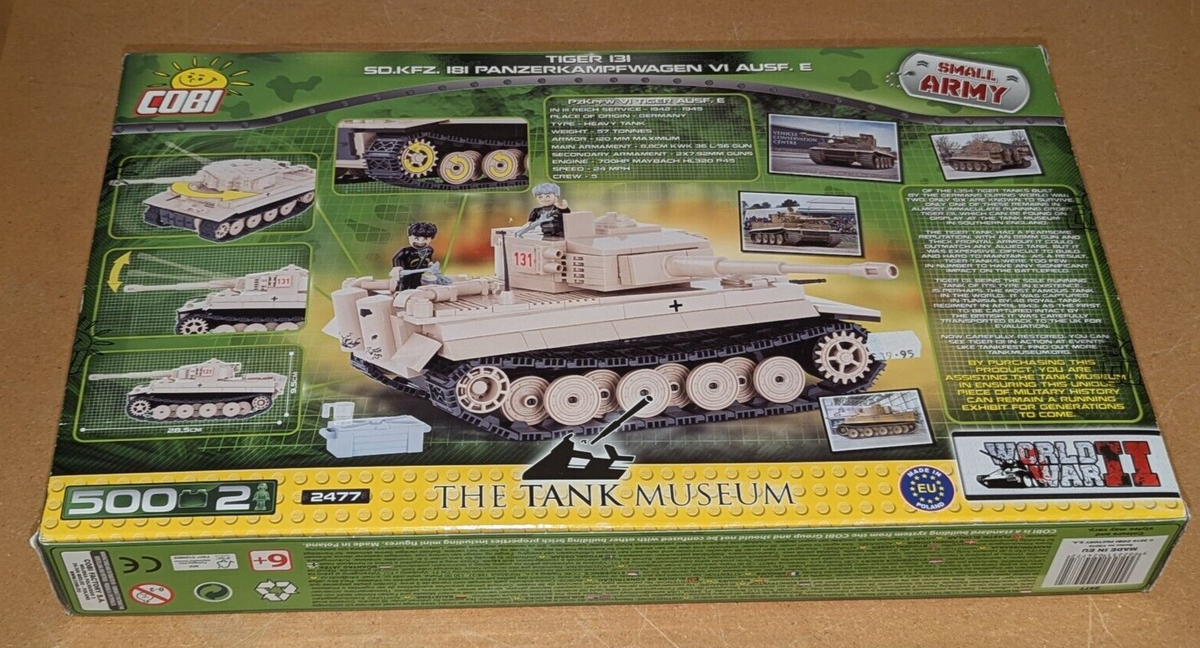 Cobi Tiger 131 The Tank Museum #2477 RARE 500 Pc WW2 Set - NEW