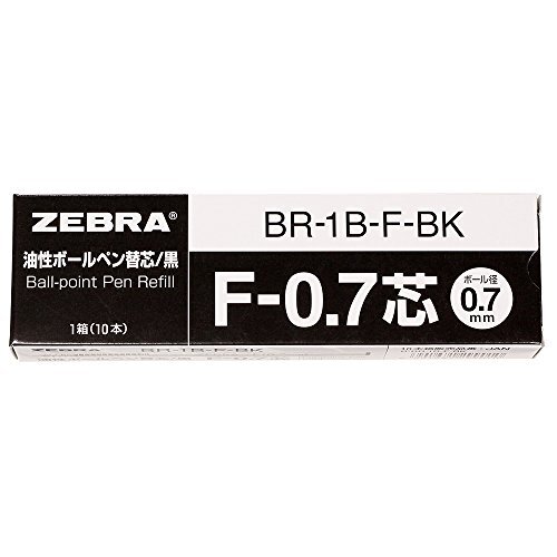 ZEBRA BR 1B F Ricarica 0.7mm Inchiostro Nero Per BA80 Fortia a Sfera Pen #10 Pz