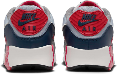 Nike Air Max 90 Grey Sneakers White Swoosh Logo Trainers Retro