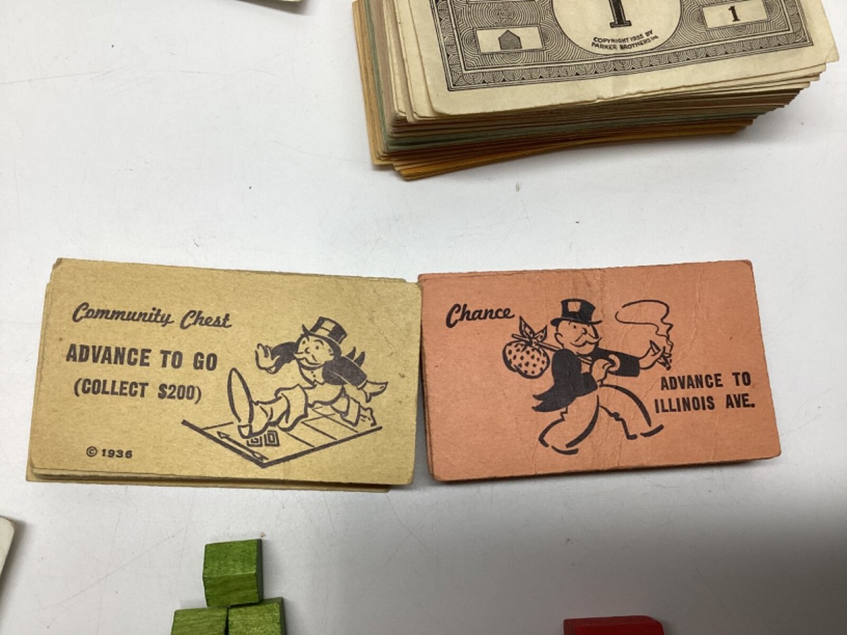 希少　モノポリー　米国版　ボードゲーム　木箱入り　パーカーブラザーズ ビンテージ ボードゲーム、パーカー ブラザーズ モノポリー