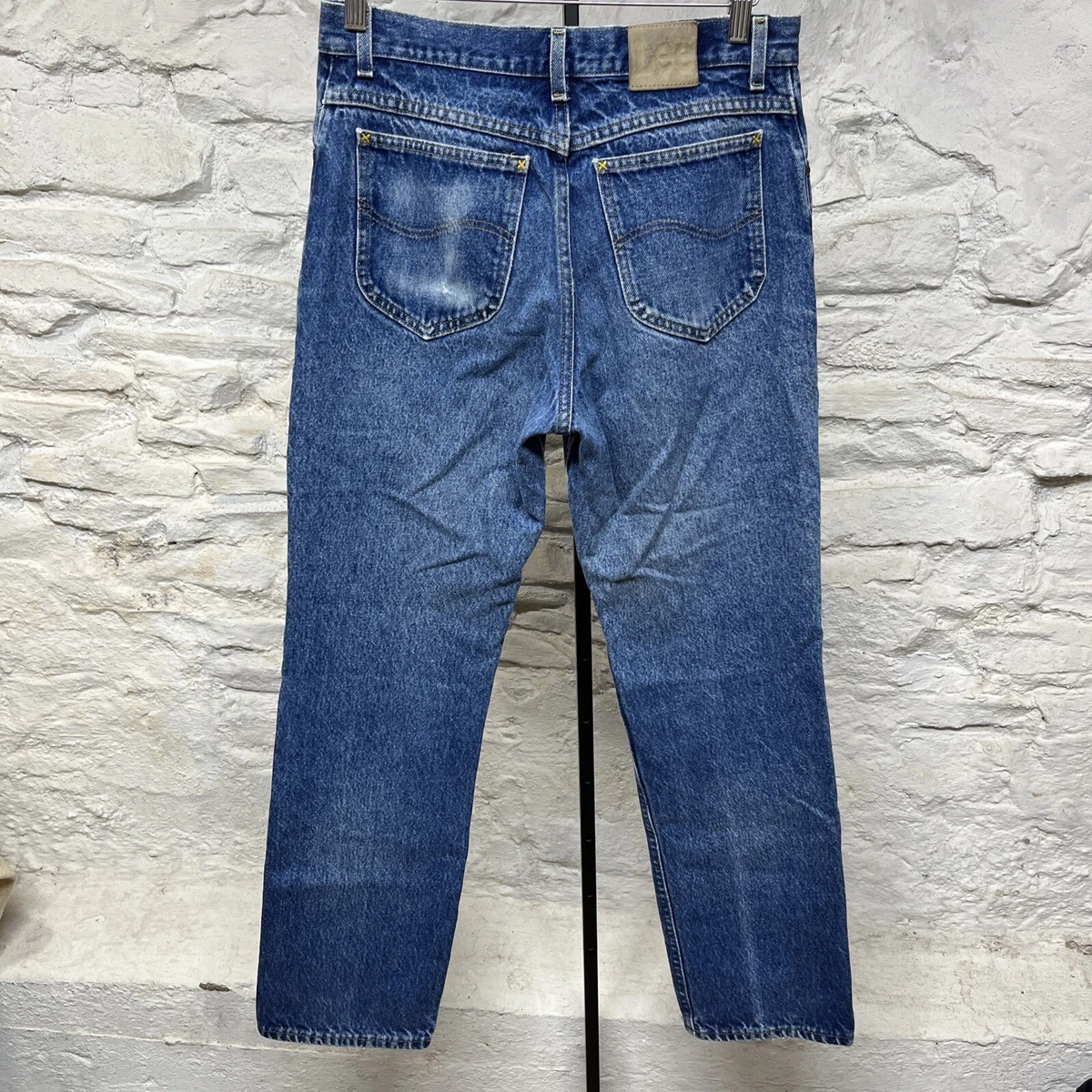 Vintage Lee Jeans Made In USA Mens 33X3 31x31 actual Blue Denim