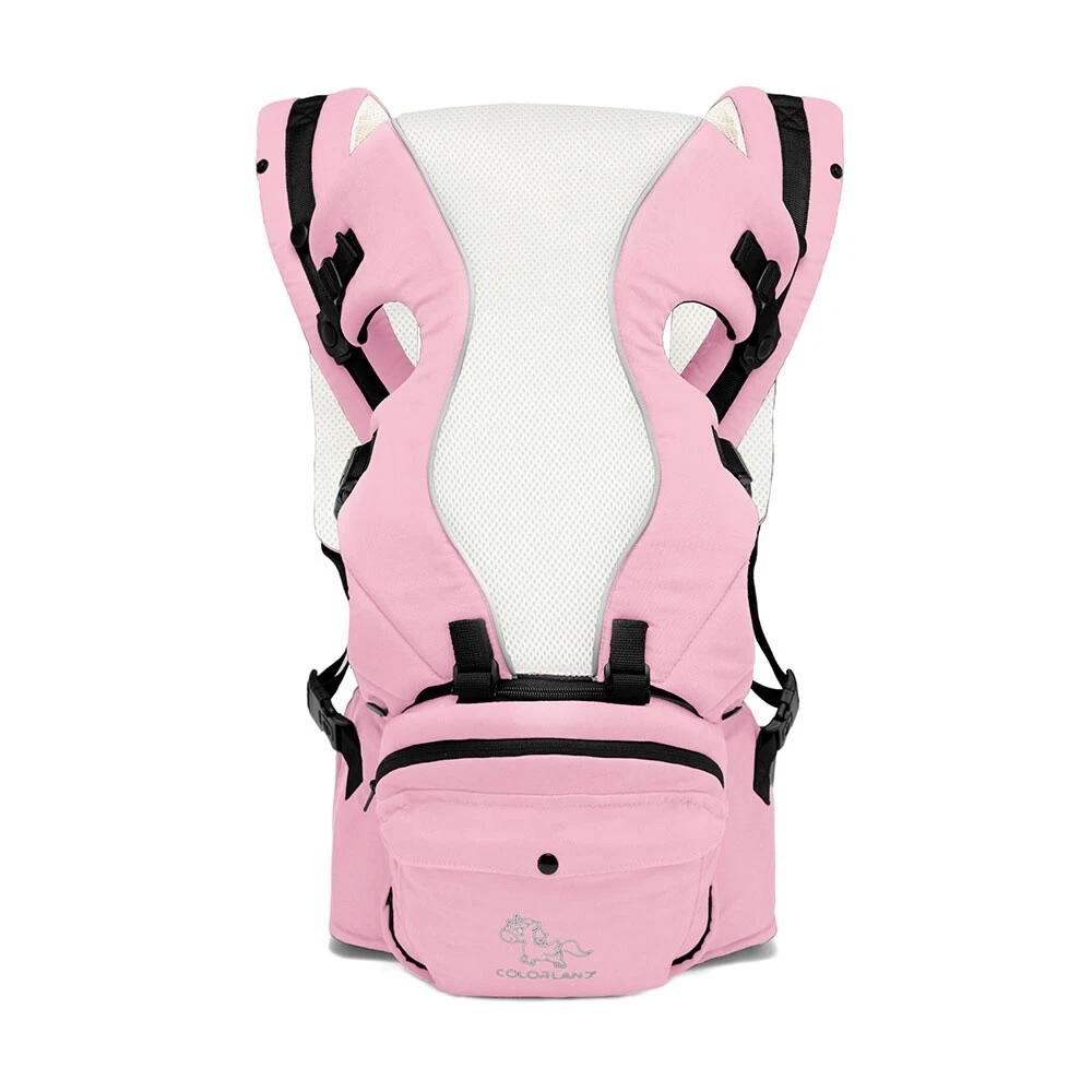 YulDek modern new baby hip seat and carry bag in Pink