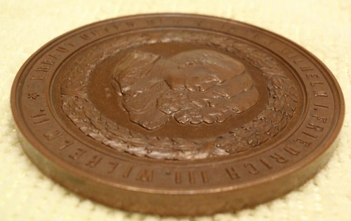 1895 MEDAGLIA GERMANIA CANALE NORD-ESTSEE IMPERATORI GUGLIELMO I & II Federico III 50mm - Foto 15 di 17
