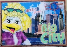 Chuck E Cheese Wall Art Large Acrylic HELEN HENNY "Big City" Postcard 2001